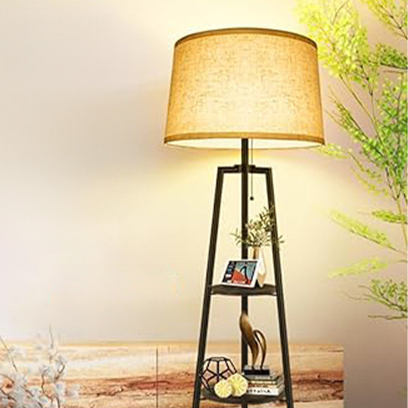 Floor Lamp Shelf Floor Lamp with 3 Color Temperature LED Dimmable Tall Standing Corner Lamp Bronze 17 Stories